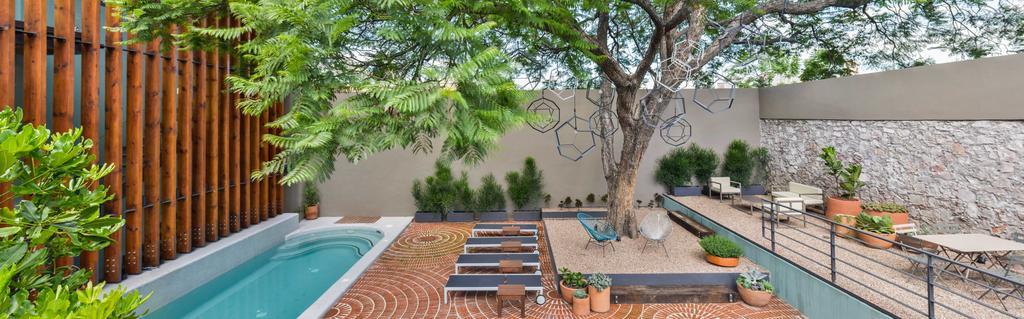 Hotel Criol Керетаро Екстер'єр фото A 3D rendering of a backyard